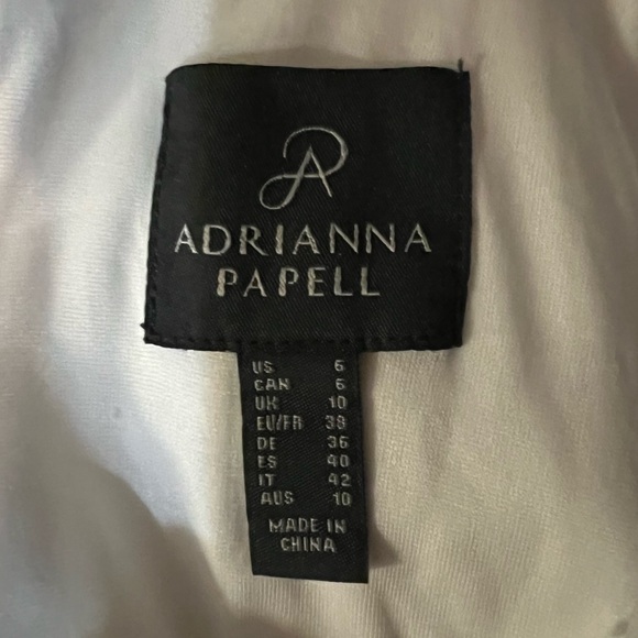 Adrianna Papell Satin Crepe Ivory Jumpsuit - Picture 13 of 16